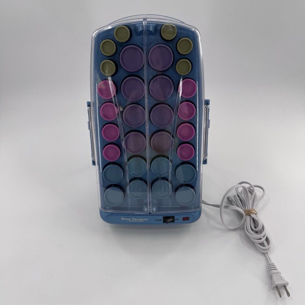 BABYLISS PRO-NANO TITANIUM CERAMIC IONIC HAIR, 30 HOT ROLLERS no Clips Tested